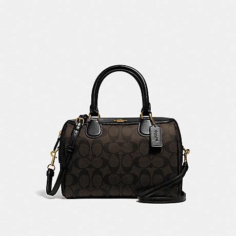 COACH MINI BENNETT SATCHEL SIGNATURE CANVAS .